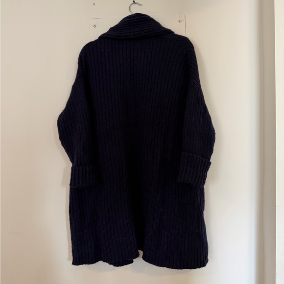 Hatch Navy Ribbed Cardigan - Picture 2 of 8